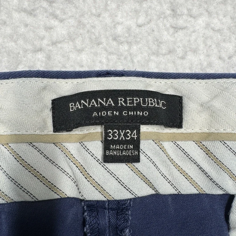 Banana Republic Aiden Chino Casual Pants Blue‎ Men's Size 33x34